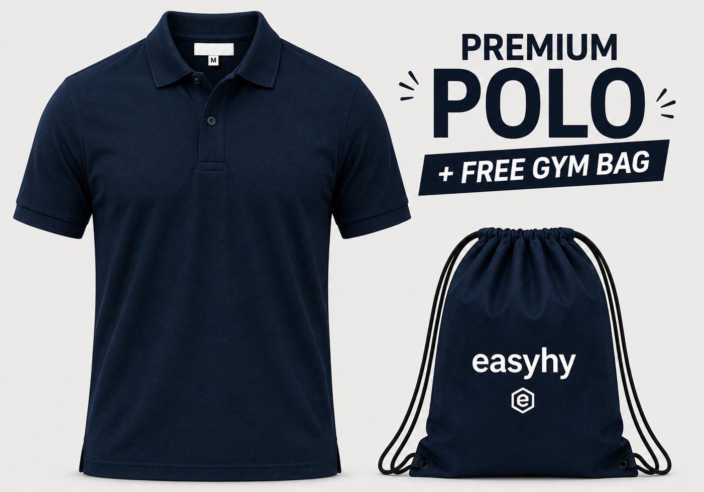 Men's Premium Navy blue  Polo Shirt – Classic Comfort & Style