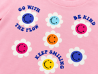 Premium Pink Smiley Graphic T-Shirt for Girls 🌸😊