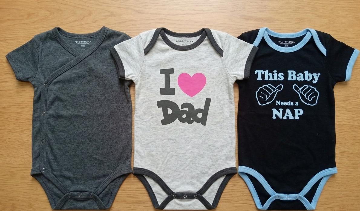 Polo Republica Trio-Set: Graphic & Wrap Baby Bodysuits