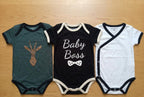 Polo Republica Trio-Set: Graphic & Wrap Baby Bodysuits