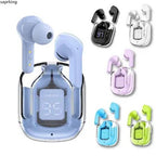 Air31 Earbuds Wireless | Crystal Transparent Bluetooth 5.3 | LED Display | Heavy Bass Stereo Sound