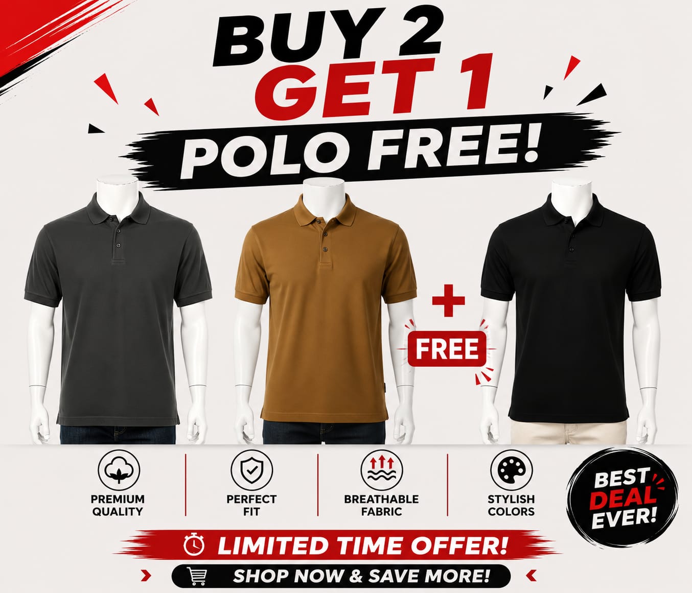 Men's Premium  Black  Polo Shirt – Classic Comfort & Style