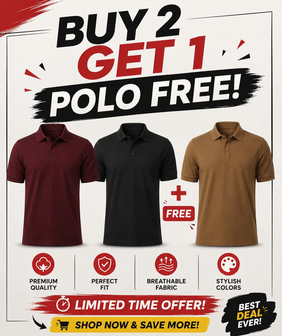 Men's Premium  Black  Polo Shirt – Classic Comfort & Style