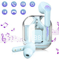 Air31 Earbuds Wireless | Crystal Transparent Bluetooth 5.3 | LED Display | Heavy Bass Stereo Sound
