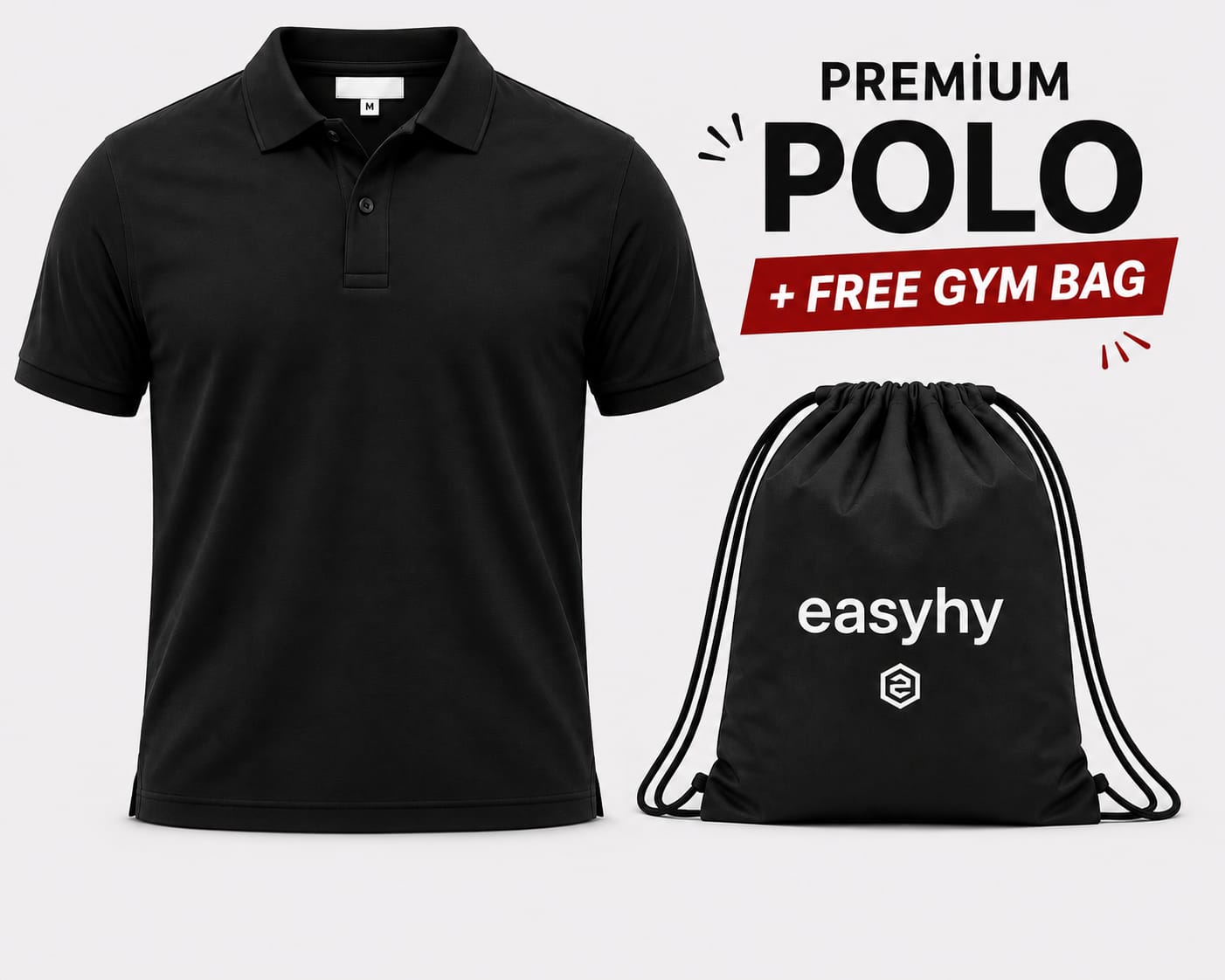 Men's Premium  Black  Polo Shirt – Classic Comfort & Style