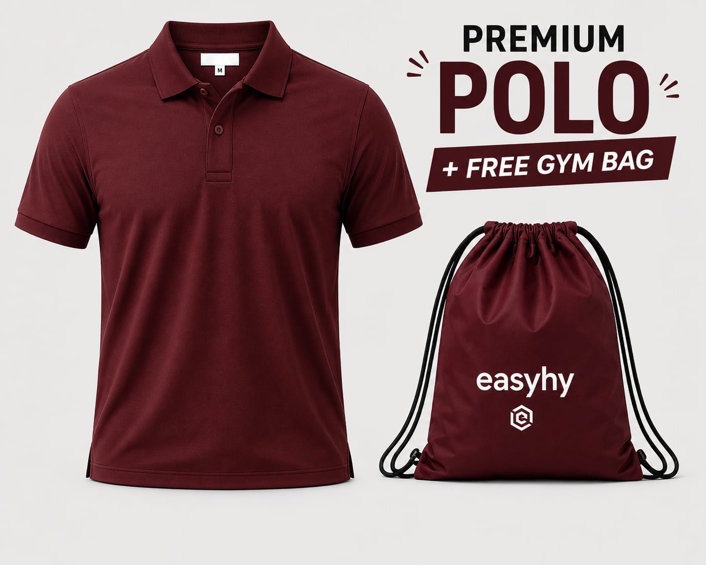 Men's Premium Mehroon Polo Shirt – Classic Comfort & Style