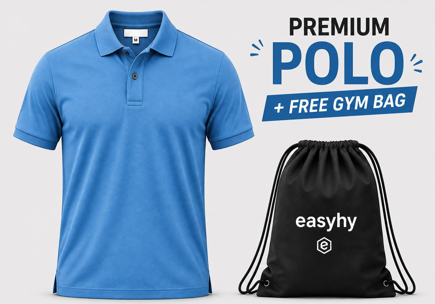 Men's Premium sky blue Polo Shirt – Classic Comfort & Style