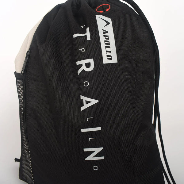 black APOLLO Active Sport Drawstring Gym Bag