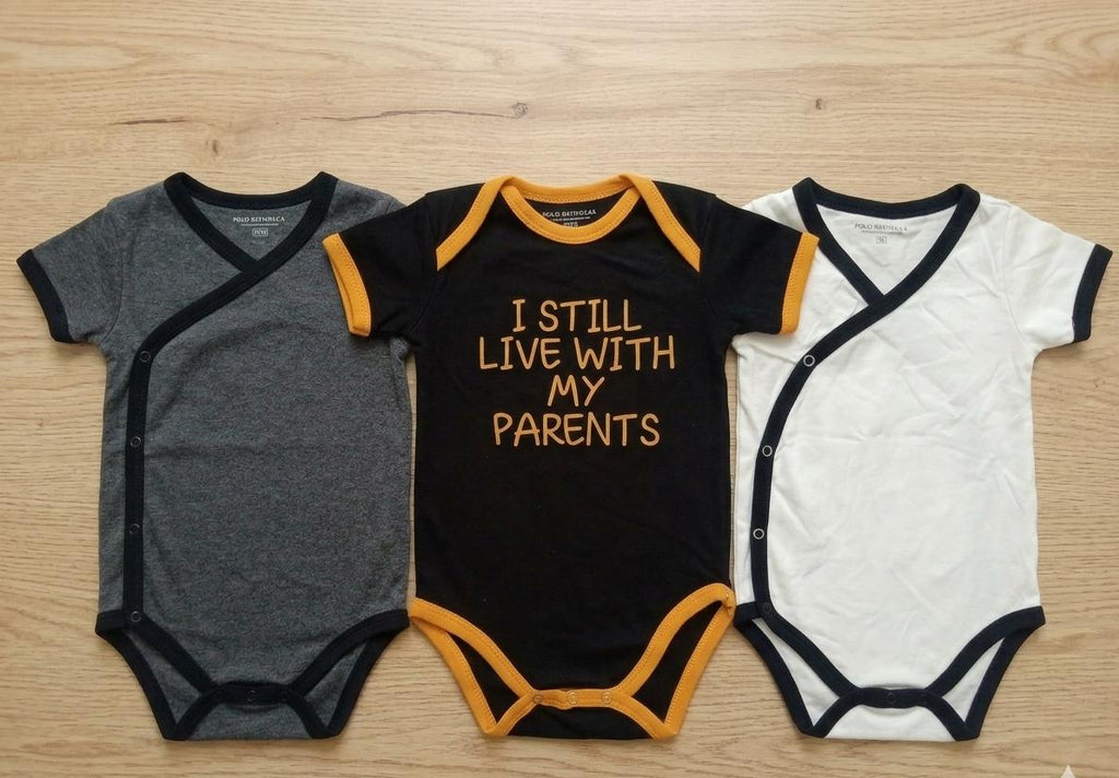 Polo Republica Trio-Set: Graphic & Wrap Baby Bodysuits