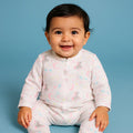 Baby Hooded Cotton Romper Unicorn Pink - Mini Charm