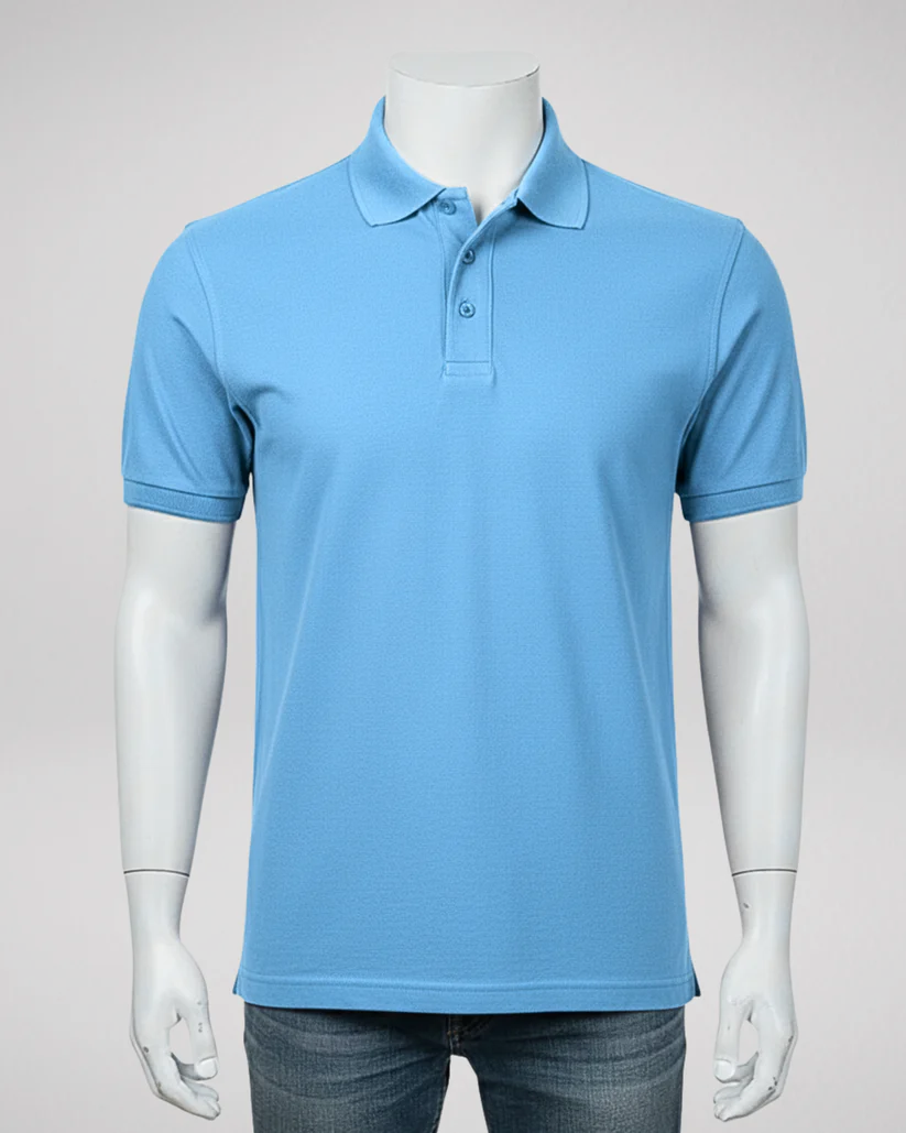 Men's Premium sky blue Polo Shirt – Classic Comfort & Style