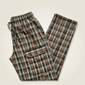Stylish 4-Pocket Pure Cotton Check Cargo Trouser for Men