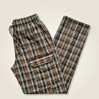 Stylish 4-Pocket Pure Cotton Check Cargo Trouser for Men
