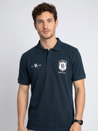 Easyhy 'BRAZIL' Football Heritage Polo Shirt, Navy/White"