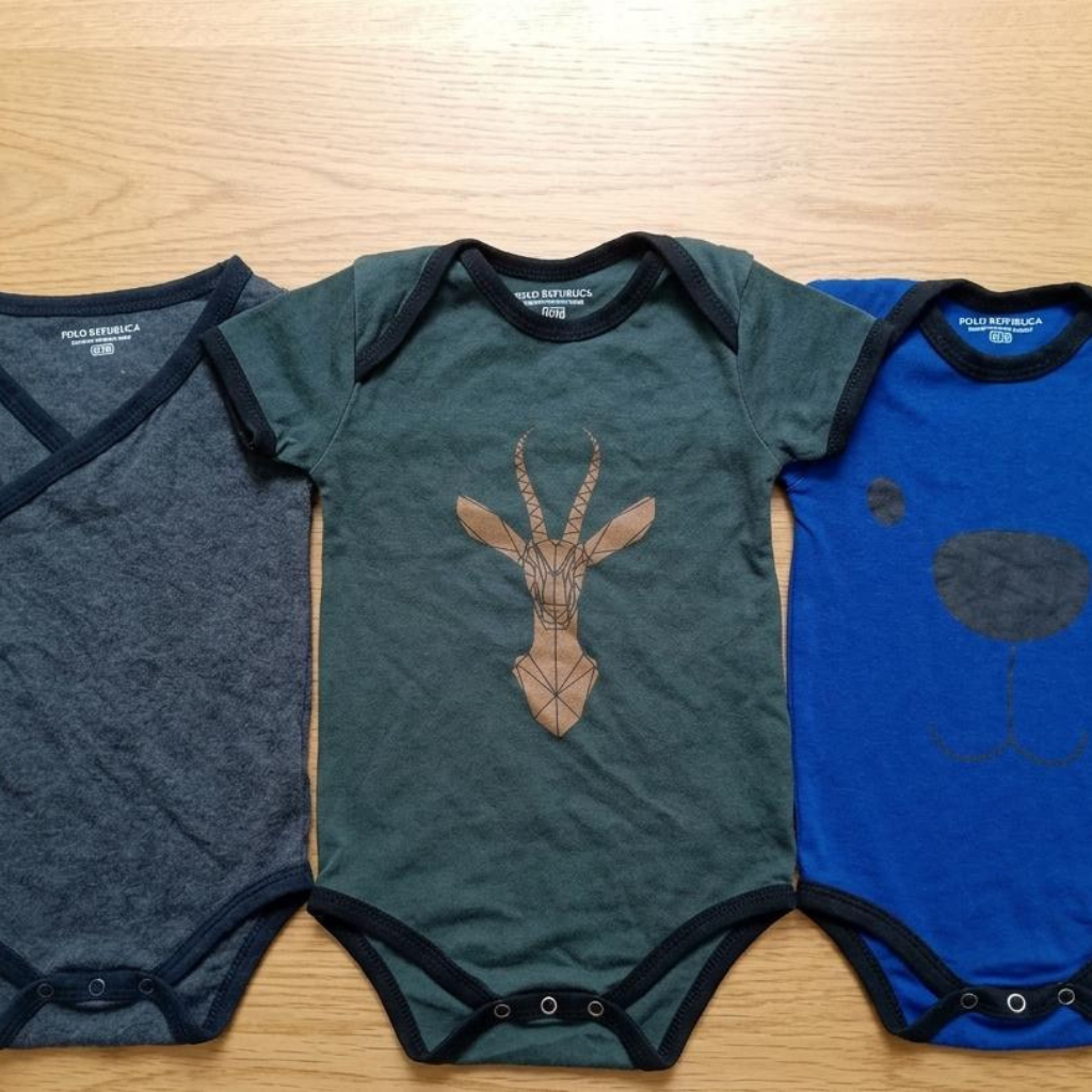 Polo Republica Trio-Set: Graphic & Wrap Baby Bodysuits