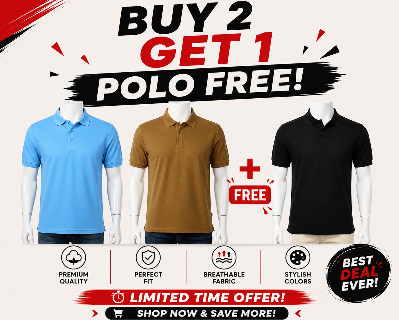 Men's Premium Polo Shirt – Classic Comfort & Style