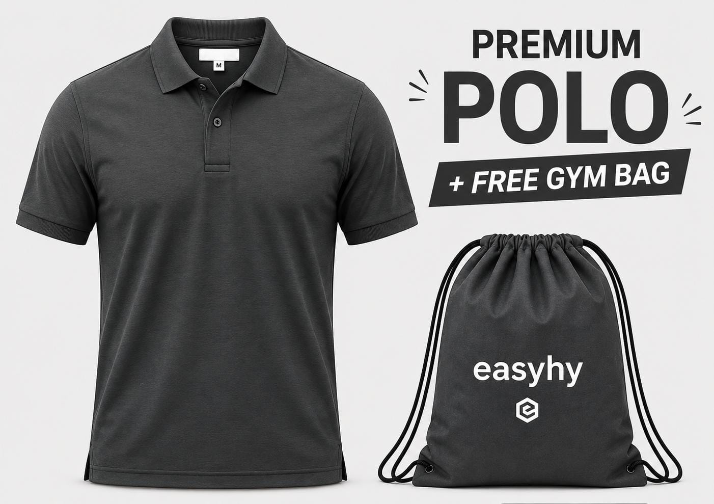 Men's Premium Grey Polo Shirt – Classic Comfort & Style