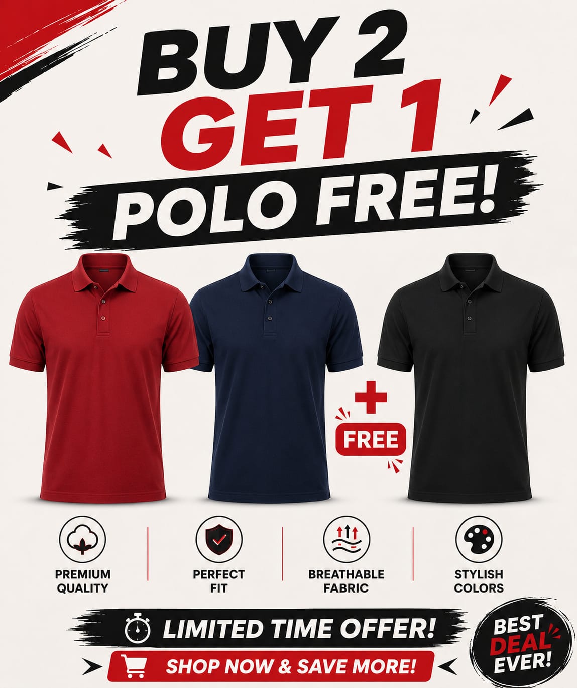 Men's Premium Polo Shirt – Classic Comfort & Style
